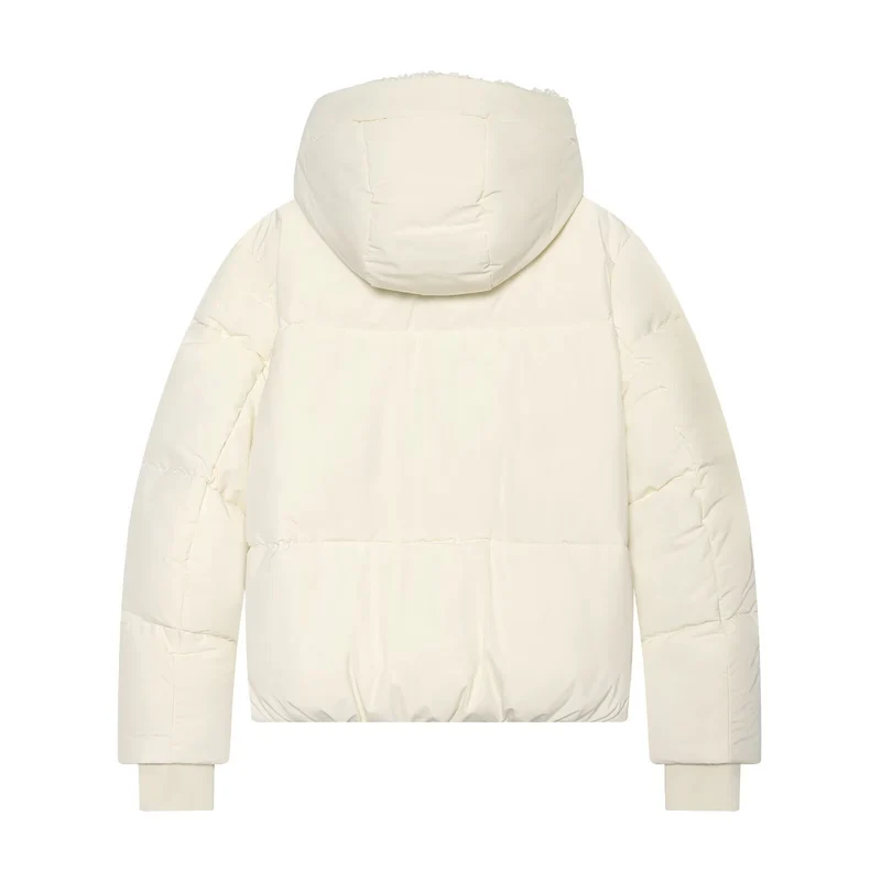 Damen Kurze Steppjacke mit Teddykragen Nord Taschen