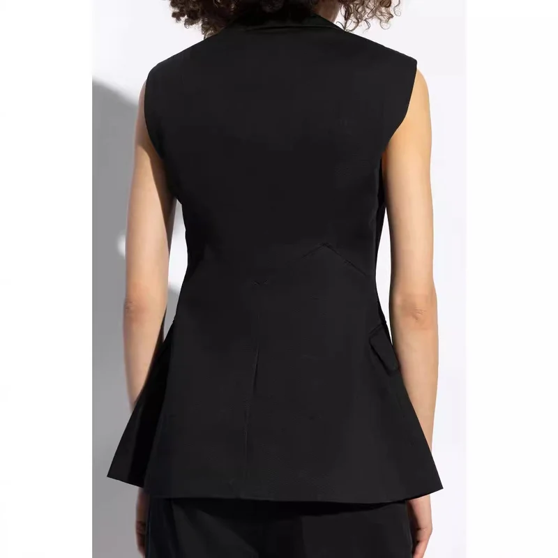 Damen Ärmelloser Blazer mit markantem Schalkragen und taillierter Silhouette Nord Taschen