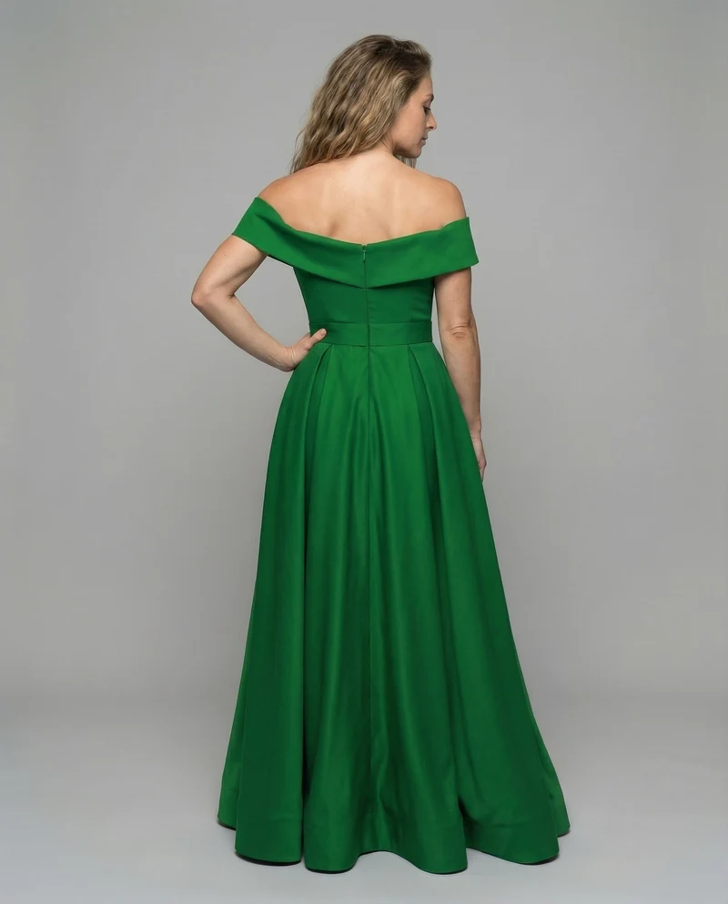 Damen elegante Ballrobe mit Tellerfaltenrock