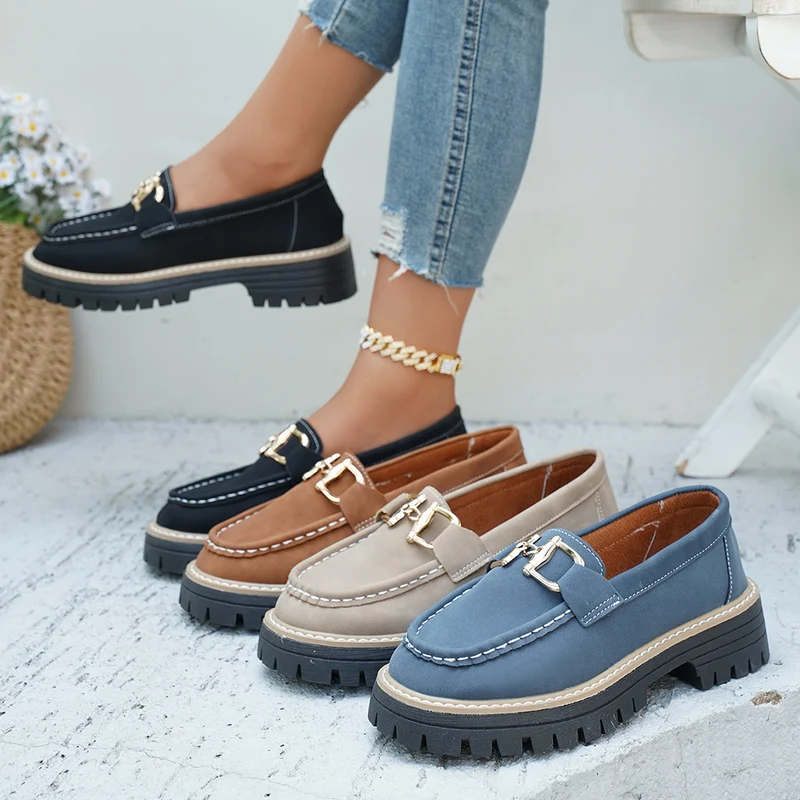 Damen Chunky‑Loafer mit profilierter Lug‑Sohle und Ziergebiss Nord Taschen