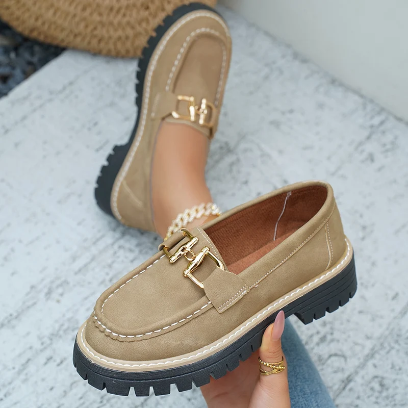 Damen Chunky‑Loafer mit profilierter Lug‑Sohle und Ziergebiss Nord Taschen
