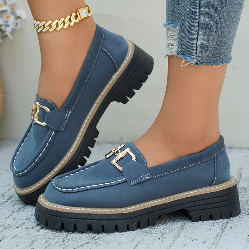 Damen Chunky‑Loafer mit profilierter Lug‑Sohle und Ziergebiss Nord Taschen