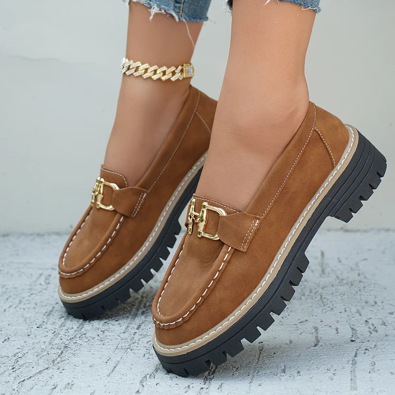 Damen Chunky‑Loafer mit profilierter Lug‑Sohle und Ziergebiss Nord Taschen