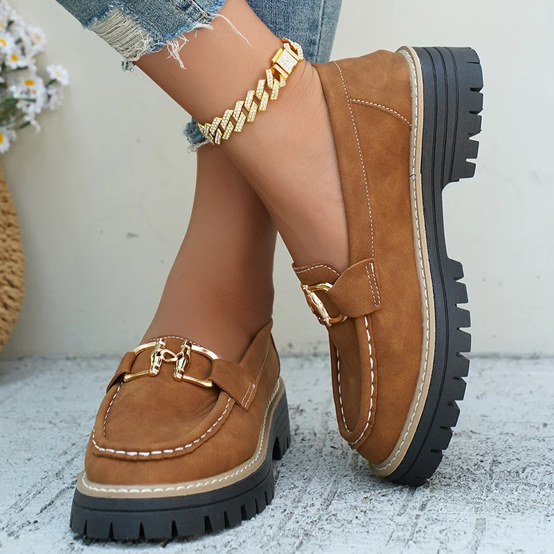 Damen Chunky‑Loafer mit profilierter Lug‑Sohle und Ziergebiss Nord Taschen