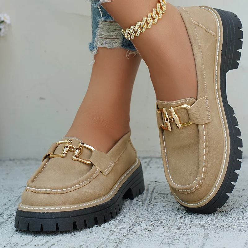 Damen Chunky‑Loafer mit profilierter Lug‑Sohle und Ziergebiss Nord Taschen