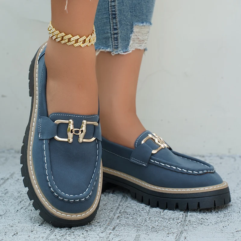 Damen Chunky‑Loafer mit profilierter Lug‑Sohle und Ziergebiss Nord Taschen