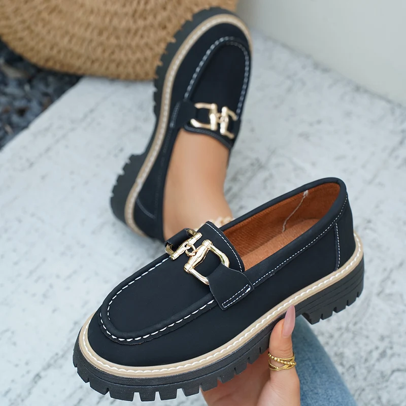 Damen Chunky‑Loafer mit profilierter Lug‑Sohle und Ziergebiss Nord Taschen