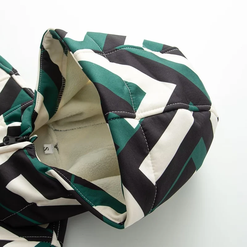Damen Gefütterter Skioverall mit Kapuze und Gürteldetail Nord Taschen