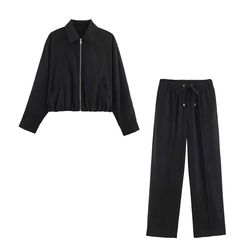 Damen Kurzblouson im Velours‑Look mit spitzem Hemdkragen und Gummizugsaum Nord Taschen