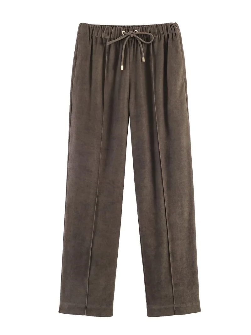 Damen Kurzblouson im Velours‑Look mit spitzem Hemdkragen und Gummizugsaum Nord Taschen