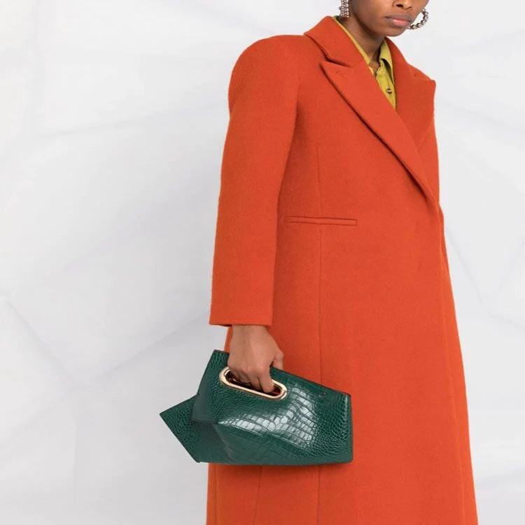 Damen Maxilanger Wollmix-Longcoat mit schlanker Nahtführung und verdeckten Eingrifftaschen Nord Taschen