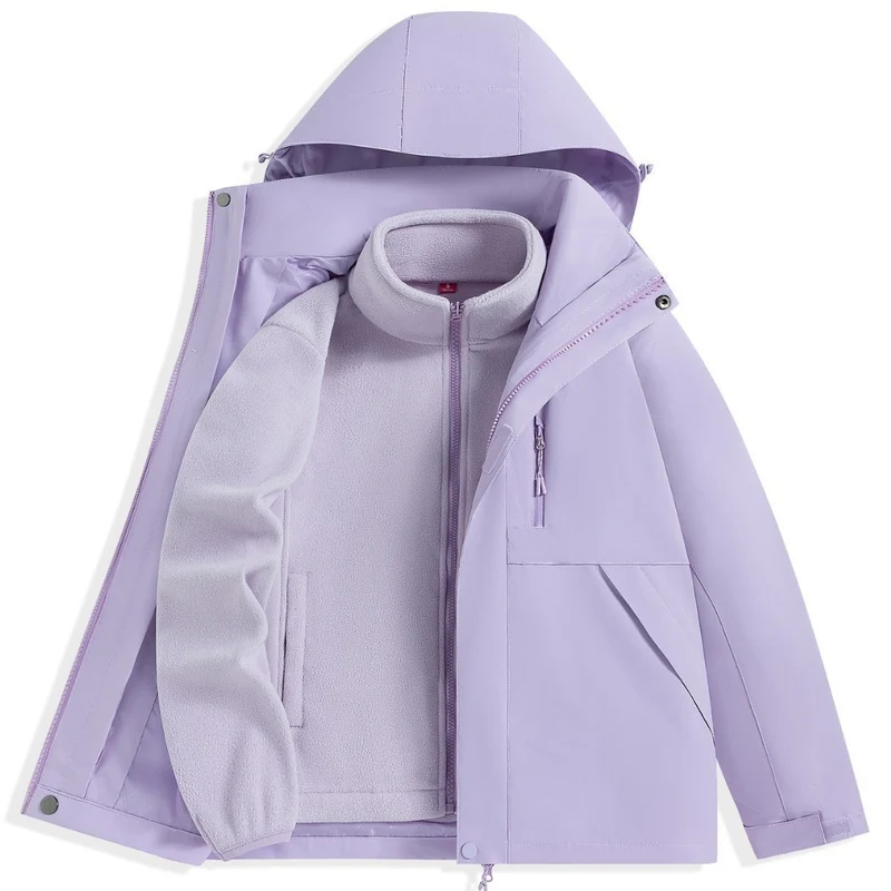 Herren zweilagiger Outdoorparka mit herausnehmbarer Fleece-Innenjacke und Kapuze Nord Taschen