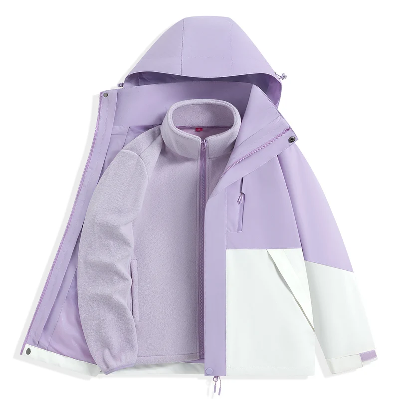 Herren zweilagiger Outdoorparka mit herausnehmbarer Fleece-Innenjacke und Kapuze Nord Taschen