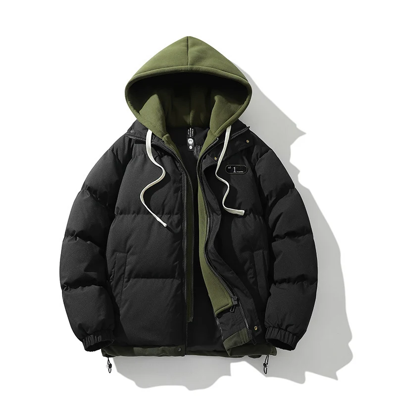 Herren Zweilagige Steppjacke mit herausnehmbarer Fleece-Kapuze und Thermoisolierung Nord Taschen