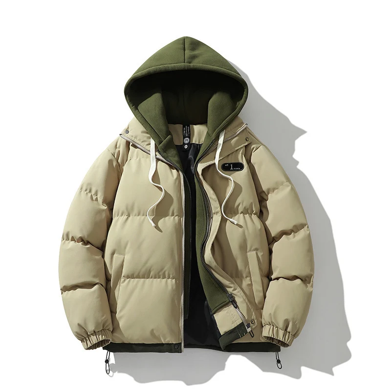 Herren Zweilagige Steppjacke mit herausnehmbarer Fleece-Kapuze und Thermoisolierung Nord Taschen