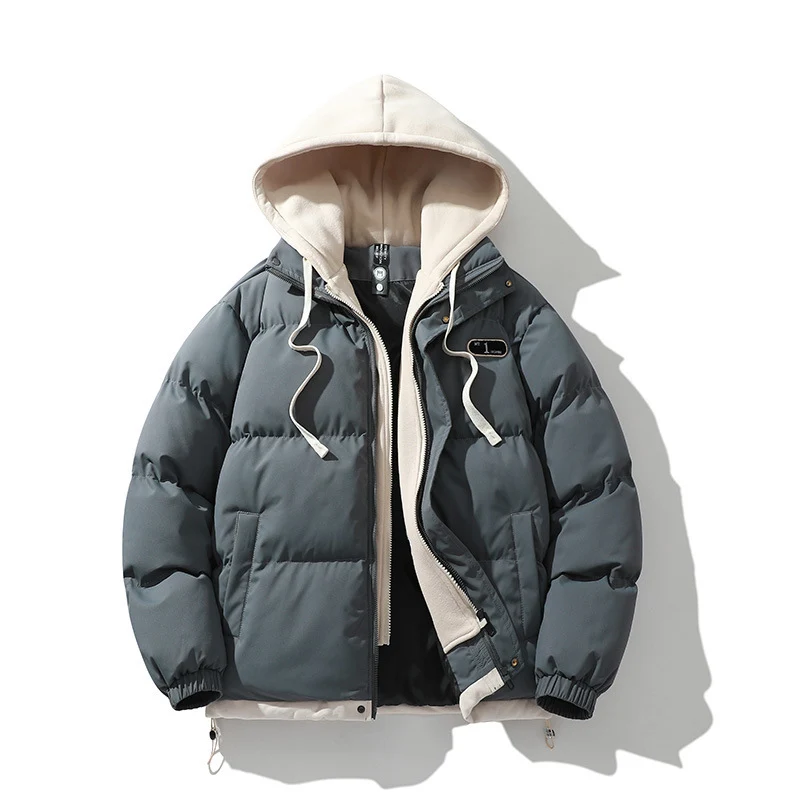 Herren Zweilagige Steppjacke mit herausnehmbarer Fleece-Kapuze und Thermoisolierung Nord Taschen