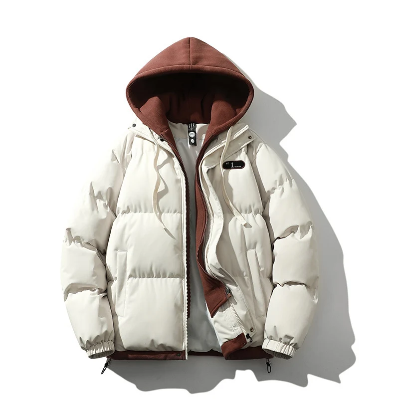 Herren Zweilagige Steppjacke mit herausnehmbarer Fleece-Kapuze und Thermoisolierung Nord Taschen