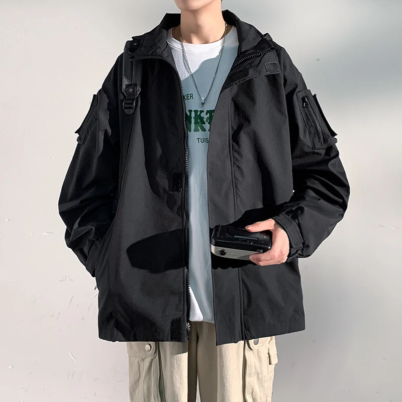 Herren zweilagige Softshell-Overlayerjacke mit Kapuze, wind- und wasserabweisender Membran und verstellbarem Saum Nord Taschen