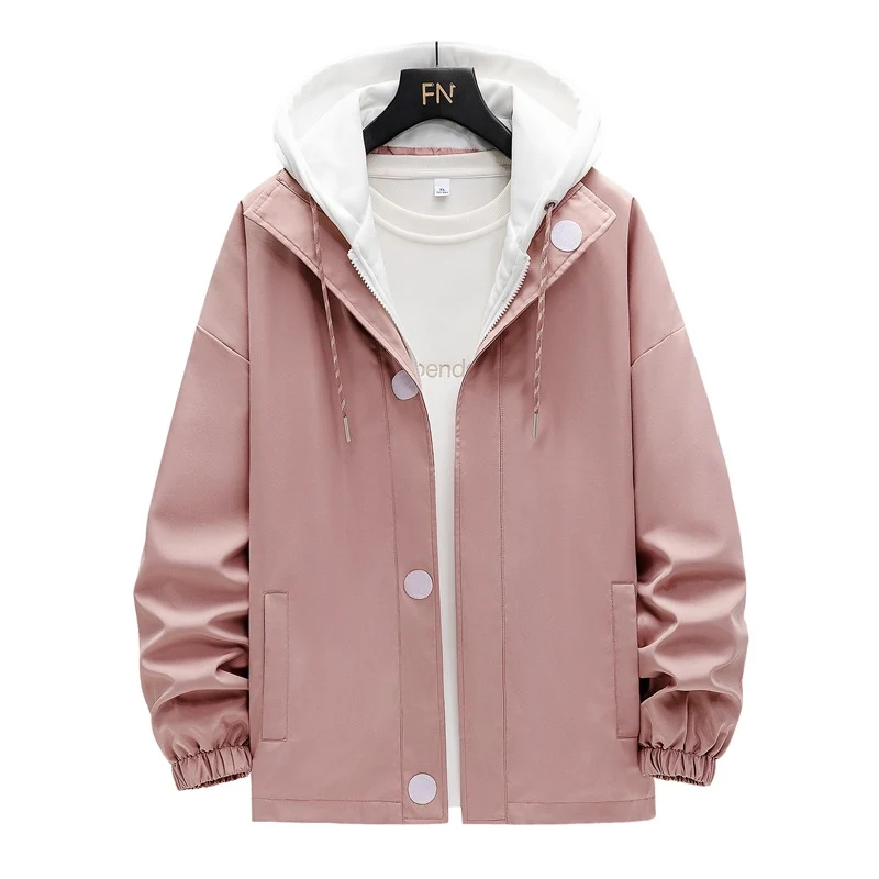 Herren zweilagige Kapuzen‑Overlayerjacke mit kontrastierter Innenkapuze und elastischen Bündchen Nord Taschen