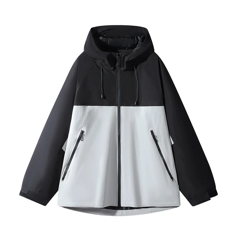 Herren Zweilagige Colorblock-Softshell-Kapuzenjacke im Urban‑Outdoor‑Cut Nord Taschen