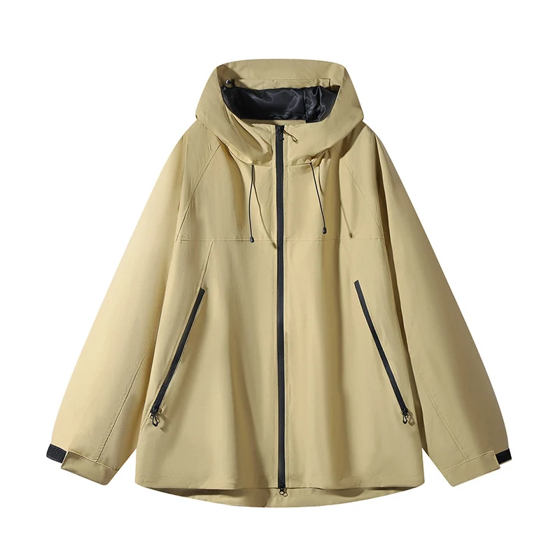 Herren Zweilagige Colorblock-Softshell-Kapuzenjacke im Urban‑Outdoor‑Cut Nord Taschen