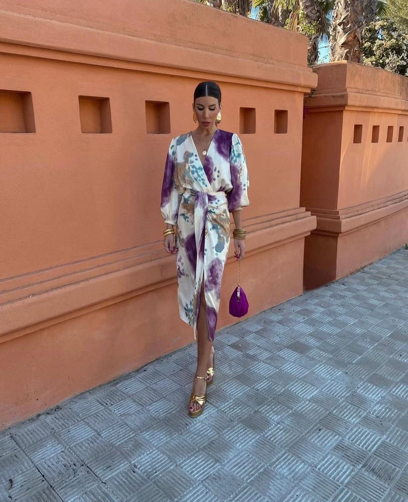 Splash Stil lange Kleid - Vittorelli