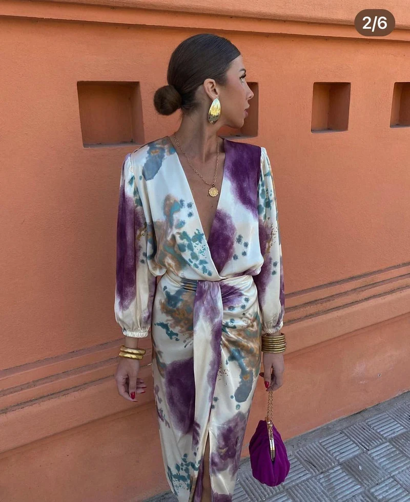 Splash Stil lange Kleid - Vittorelli