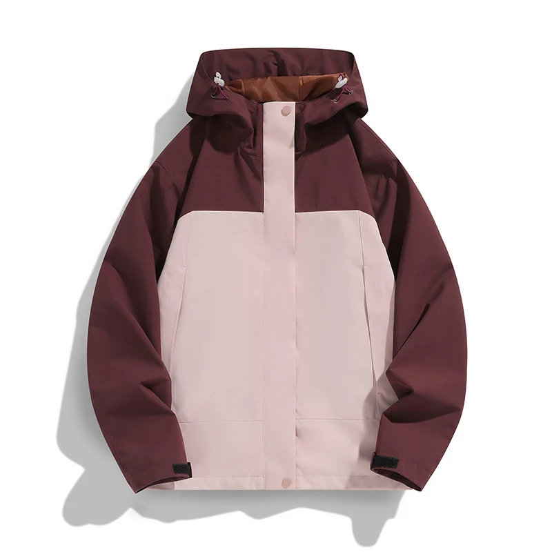 Herren Zweifarbige Softshell-Fieldjacke mit Kapuze, winddichtem Obermaterial und minimalistischen Eingriffstaschen Nord Taschen