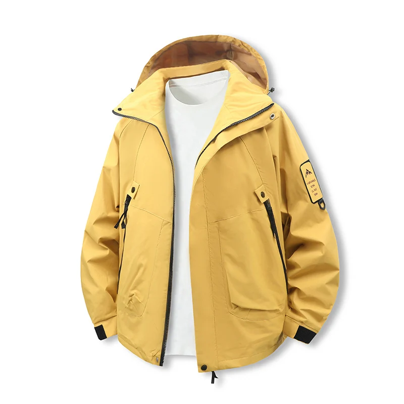 Herren Wind- und Wasserabweisende Softshell-Utilityjacke mit Kapuze Nord Taschen