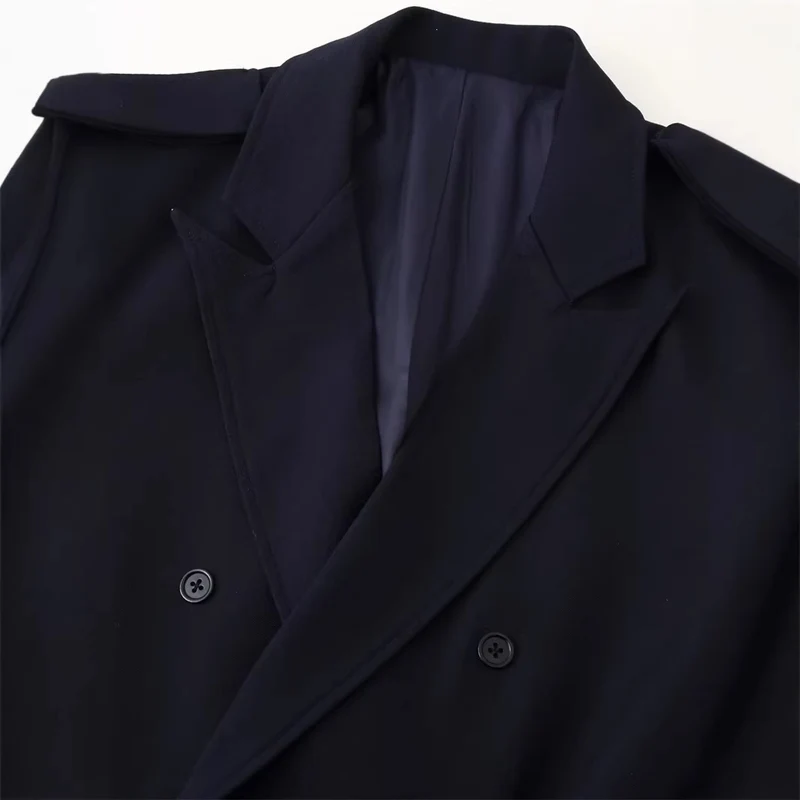 Damen Doppelreihiger Field-Blazer mit großen Pattentaschen und Schulterklappen Nord Taschen