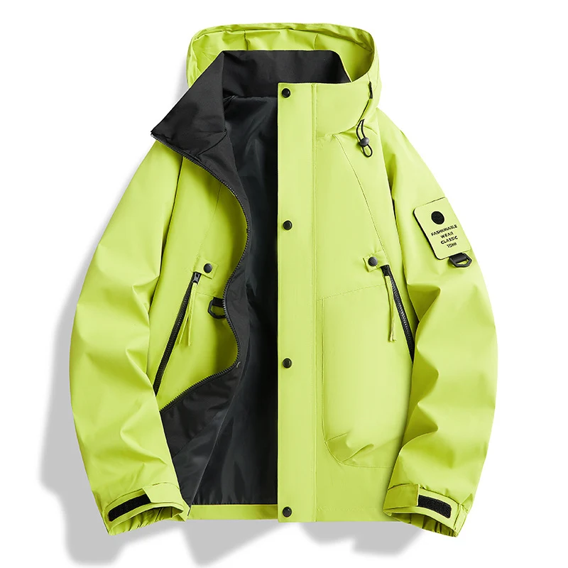 Herren minimalistischer Wetterschutz-Parka mit Kontrast-Innenfutter und Utility-Details Nord Taschen