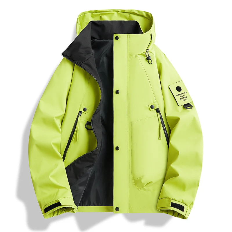 Herren minimalistischer Wetterschutz-Parka mit Kontrast-Innenfutter und Utility-Details Nord Taschen