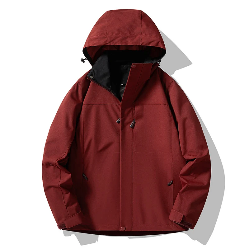 Herren Minimalistische technische Kapuzen-Softshelljacke mit mattem Finish und verdeckten Reißverschlüssen Nord Taschen