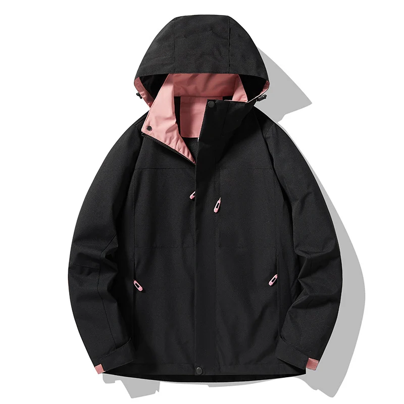 Herren Minimalistische technische Kapuzen-Softshelljacke mit mattem Finish und verdeckten Reißverschlüssen Nord Taschen