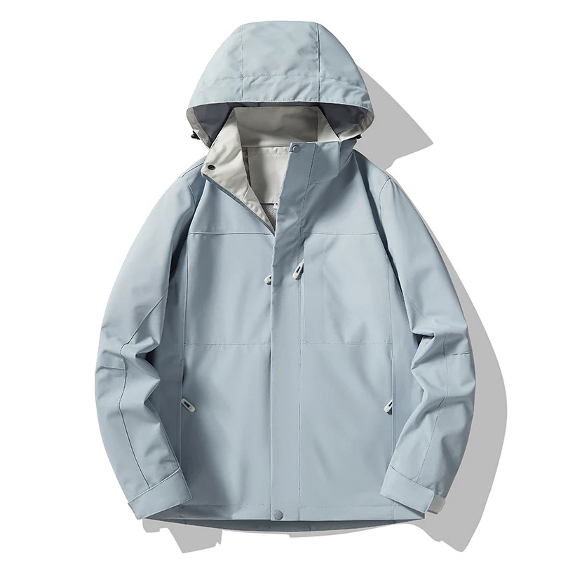 Herren Minimalistische technische Kapuzen-Softshelljacke mit mattem Finish und verdeckten Reißverschlüssen Nord Taschen
