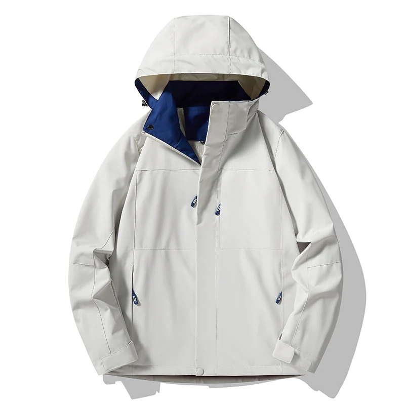 Herren Minimalistische technische Kapuzen-Softshelljacke mit mattem Finish und verdeckten Reißverschlüssen Nord Taschen