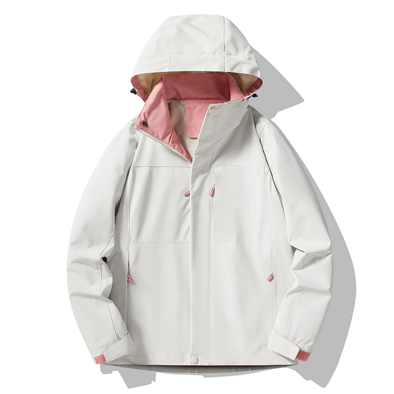 Herren Minimalistische technische Kapuzen-Softshelljacke mit mattem Finish und verdeckten Reißverschlüssen Nord Taschen