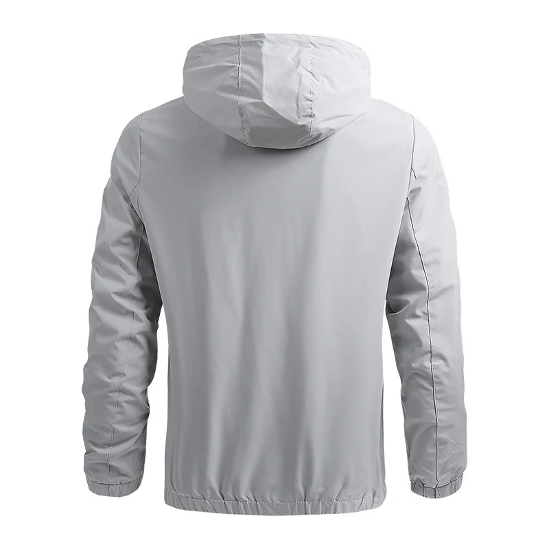 Herren Minimalistische Outdoor-Kapuzenjacke mit Meshfutter, elastischen Bündchen und wasserabweisender Oberfläche Nord Taschen