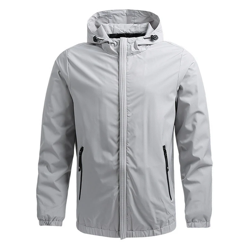 Herren Minimalistische Outdoor-Kapuzenjacke mit Meshfutter, elastischen Bündchen und wasserabweisender Oberfläche Nord Taschen