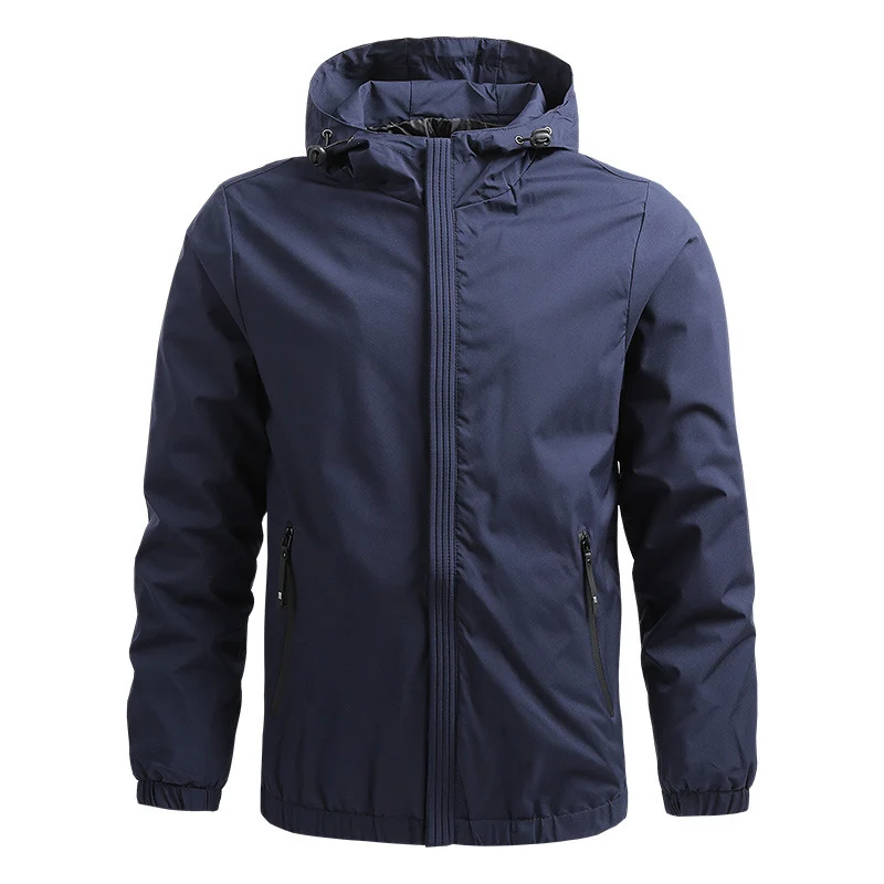 Herren Minimalistische Outdoor-Kapuzenjacke mit Meshfutter, elastischen Bündchen und wasserabweisender Oberfläche Nord Taschen