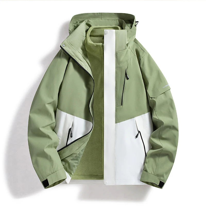 Damen wetterfeste Softshell-Skijacke mit Fleece-Innenfutter und Kapuze Nord Taschen