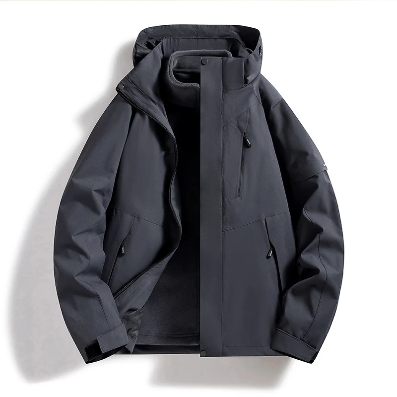Damen wetterfeste Softshell-Skijacke mit Fleece-Innenfutter und Kapuze Nord Taschen