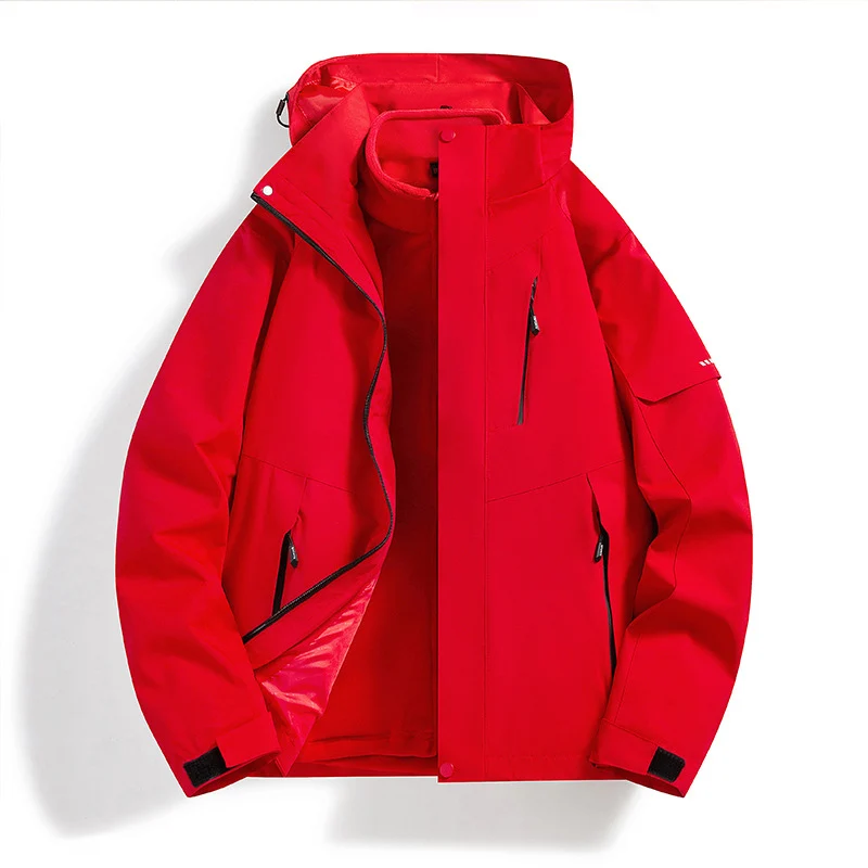 Damen wetterfeste Softshell-Skijacke mit Fleece-Innenfutter und Kapuze Nord Taschen