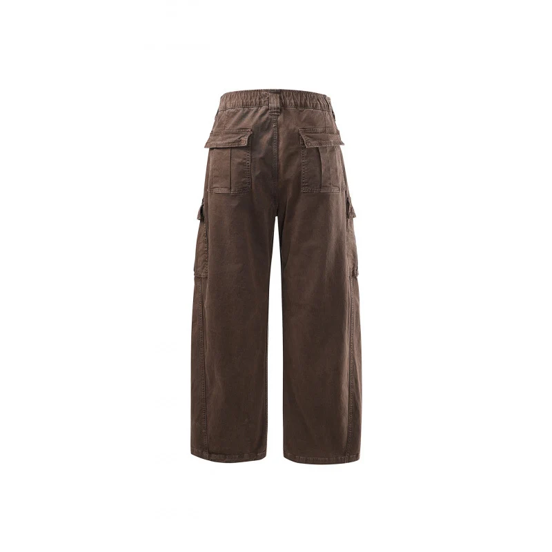 Damen Weite High Waist Cargo Culotte aus Baumwolltwill mit Mehrfachtaschen Nord Taschen