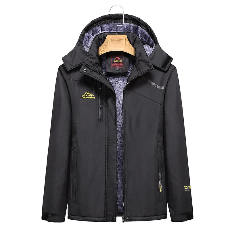 Damen Wattierte Winterjacke mit Fleece‑Innenfutter, abnehmbarer Kapuze und wasserdichter Softshell-Außenlage Nord Taschen