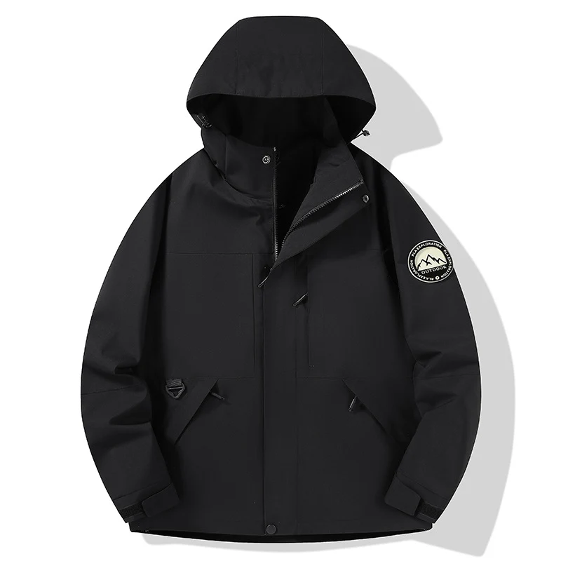 Damen wasserdichte Hardshell-Outdoorjacke mit Kapuze und Multifunktionstaschen Nord Taschen