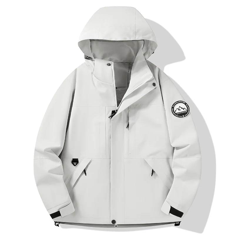 Damen wasserdichte Hardshell-Outdoorjacke mit Kapuze und Multifunktionstaschen Nord Taschen