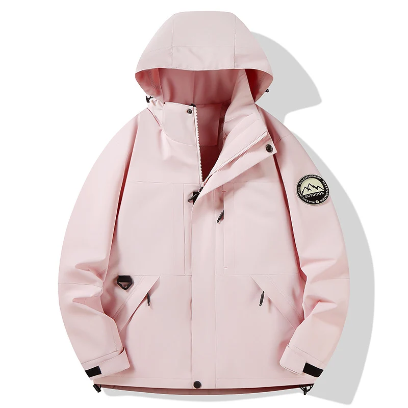 Damen wasserdichte Hardshell-Outdoorjacke mit Kapuze und Multifunktionstaschen Nord Taschen