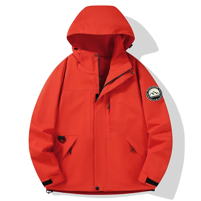 Damen wasserdichte Hardshell-Outdoorjacke mit Kapuze und Multifunktionstaschen Nord Taschen