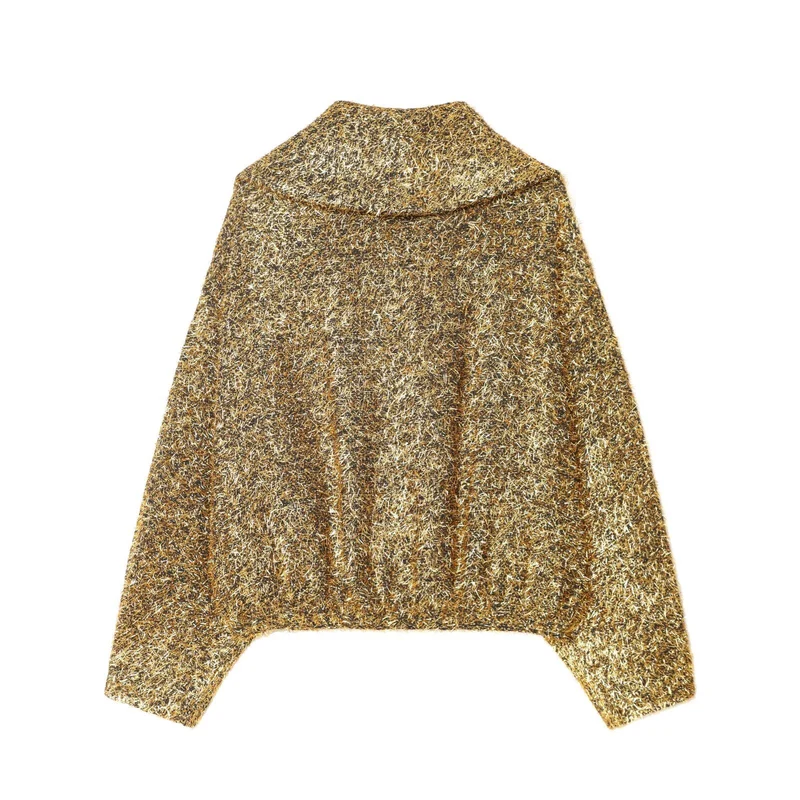 Damen Kurz geschnittener Bouclé-Blouson mit Metallic-Effekt und durchgehendem Reißverschluss Nord Taschen